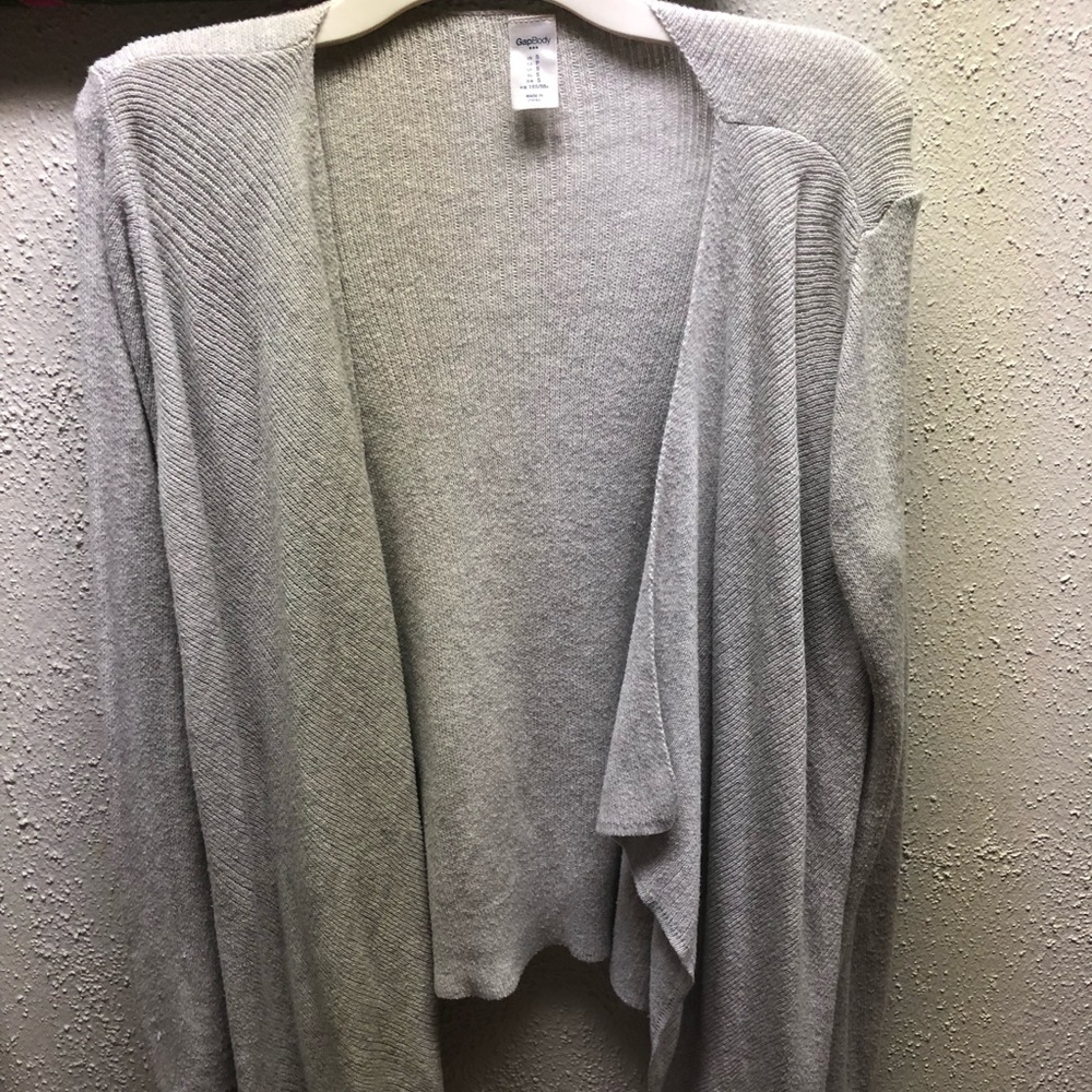 Gray gap cardigan